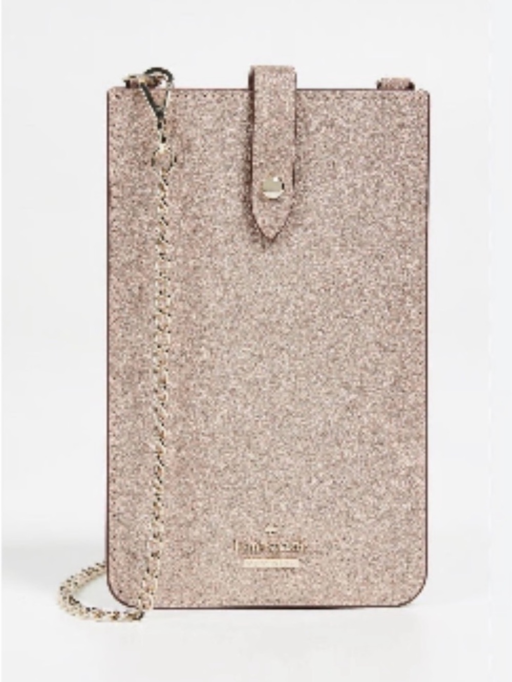 kate spade Rose Gold Glitter Crossbody Phone Bag